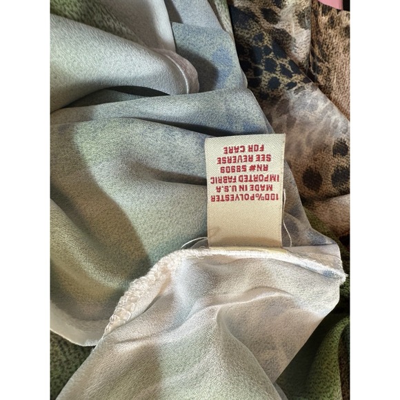 Reba Top Forest Fairy Abstract Rhinestone Blouse Artsy Festival Soft Stretch L - Picture 4 of 7